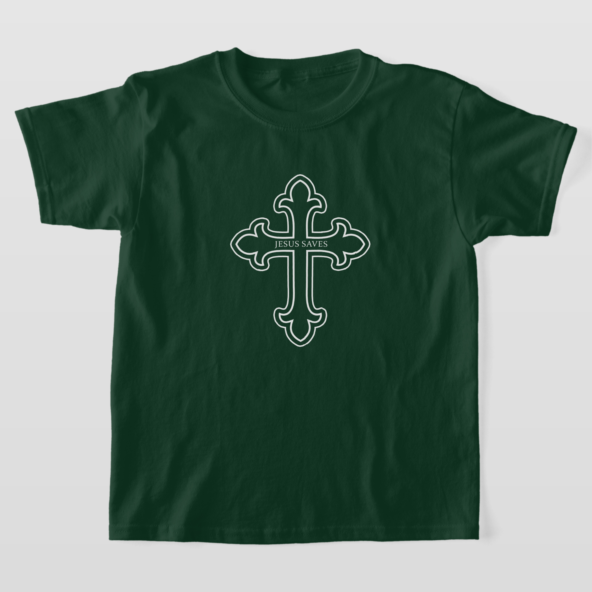 Cross Jesus Saves T-Shirt (Laydown) kopia